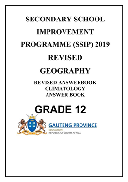 Grade 12 Geography Climatology Answer Book