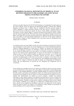 Inferring Seasonal Movements of Tropical Tunas Between Regions in the Eastern Atlantic Ocean from Catch Per Unit Effort