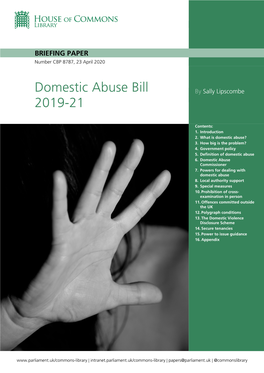 Domestic Abuse Bill 2019-21