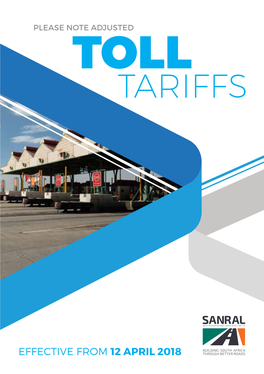 SANRAL Toll Tariff Booklet.Pdf