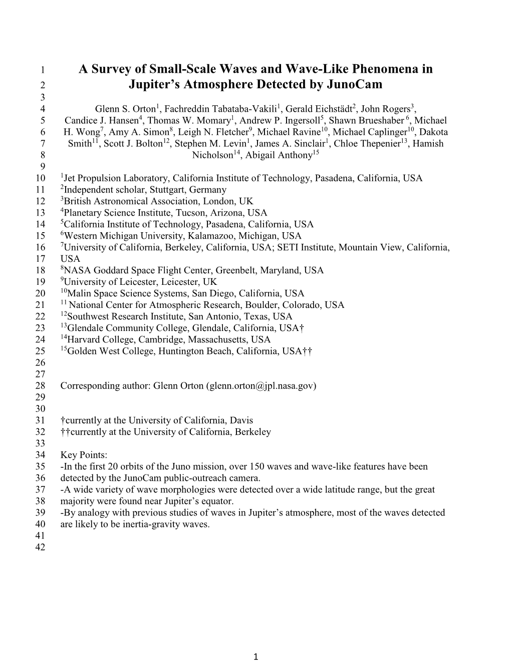 A Survey of Small-Scale Waves and Wave-Like Phenomena in Jupiter's Atmosphere Detected by Junocam