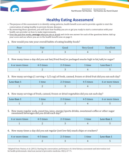 Healthy Eating Assessment