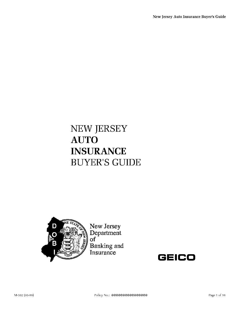 New Jersey Auto Insurance Buyer's Guide
