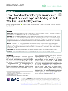 Findings in Gulf War Illness and Healthy Controls