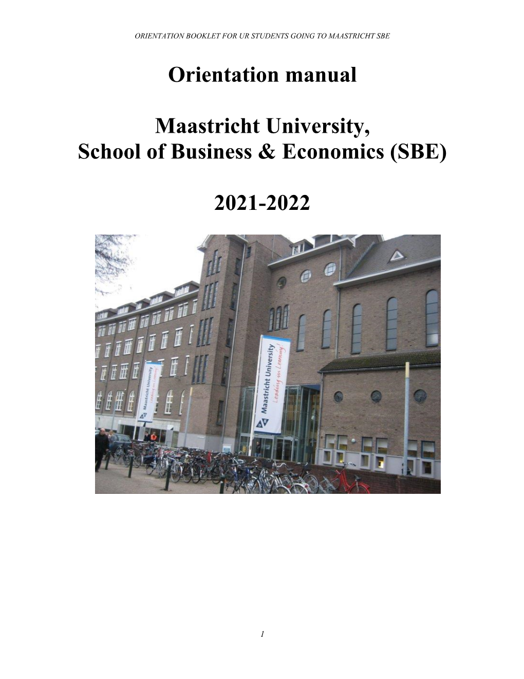 Orientation Manual Maastricht University