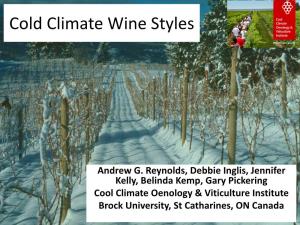 Cold Climate Wine Styles