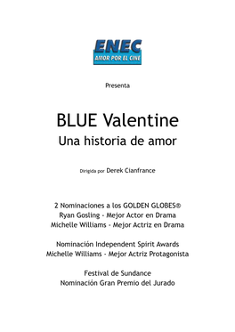 BLUE Valentine Una Historia De Amor