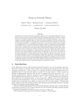 Props in Network Theory