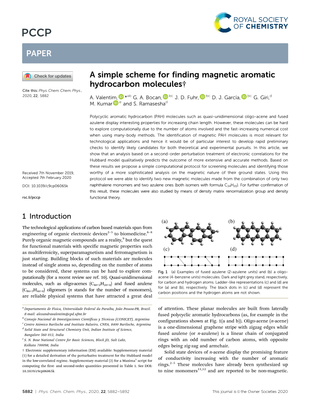 A Simple Scheme for Finding Magnetic Aromatic Hydrocarbon Molecules† Cite This: Phys