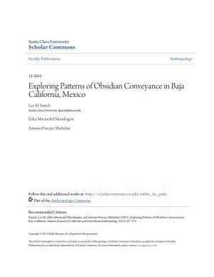 Exploring Patterns of Obsidian Conveyance in Baja California, Mexico Lee M