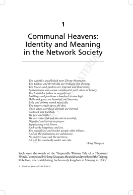 Identity and Meaning in the Network Society