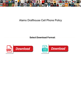 Alamo Drafthouse Cell Phone Policy