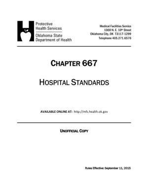 Chapter 667 Hospital Standards