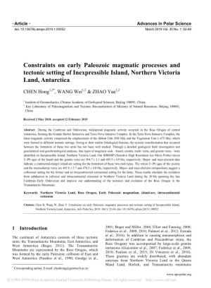 Constraints on Early Paleozoic Magmatic Processes and Tectonic Setting of Inexpressible Island, Northern Victoria Land, Antarctica