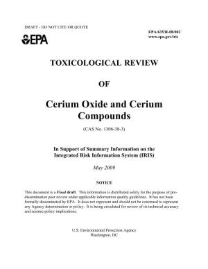 Cerium Oxide and Cerium Compounds