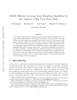 LSAR: Efficient Leverage Score Sampling Algorithm for the Analysis
