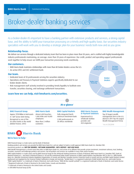 Broker-Dealer Banking Services