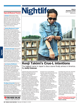 Kenji Takimi’S Intentions Crue-L Nightlife As Isnowderigueurinthedance Jonny Coleman