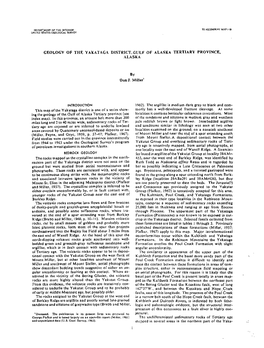 GEOLOGY of the YAKATACA Dlstrict,GULF of ALASKA TERTIARY PROVINCE, ALASKA