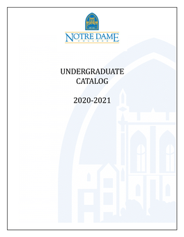 Undergraduate Catalog 2020-2021