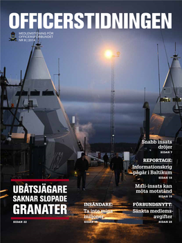 Officerstidningen 8/2014 Ubåtsjägare Saknar Slopade