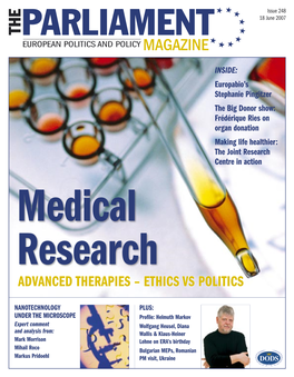 Advanced Therapies – Ethics Vs Politics