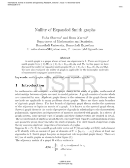Nullity of Expanded Smith Graphs
