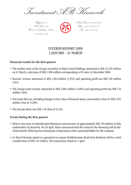 Interim Report Q1