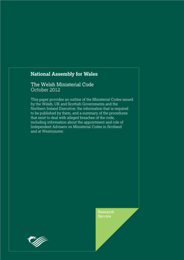 The Welsh Ministerial Code October 2012