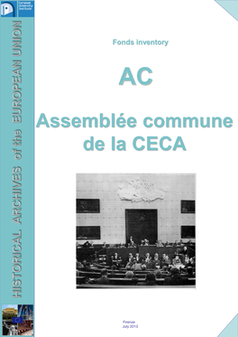 Assemblée Commune De La CECA
