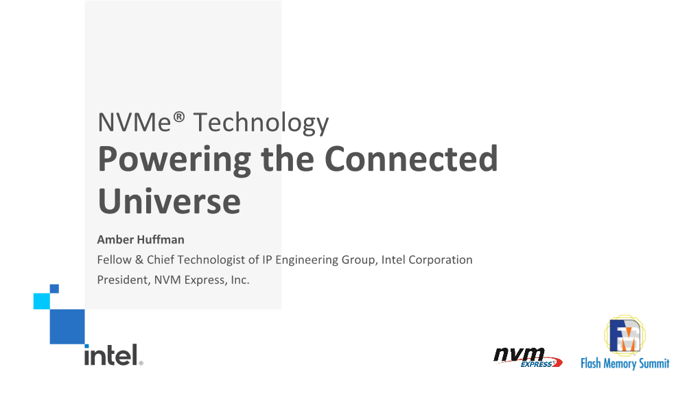 Nvme Technology – Powering the Connected Universe