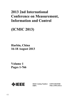 2013 2Nd International Conference on Measurement, Information and Control