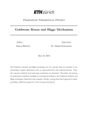 Goldstone Boson and Higgs Mechanism