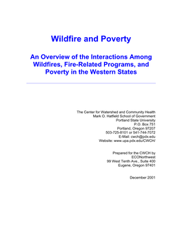 Wildfire and Poverty
