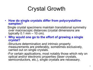 Crystal Growth
