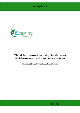The Debates on Citizenship in Morocco Social Movements and Constitutional Reform
