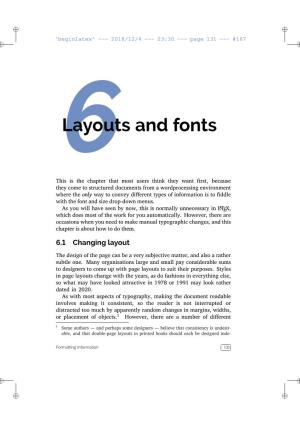 6Layouts and Fonts