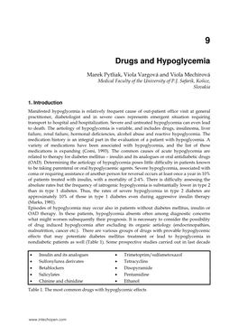 Drugs and Hypoglycemia