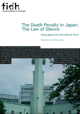 The Death Penalty in Japan: the Law of Silence Going Against the International Trend