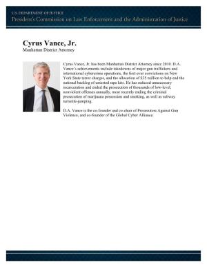 Cyrus Vance, Jr