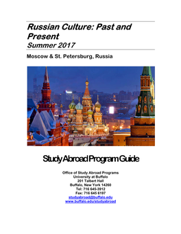 Russian Culture: Past and Present Summer 2017