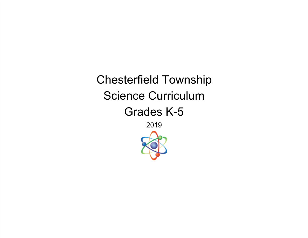 Chesterfield Township Science Curriculum Grades K-5 2019