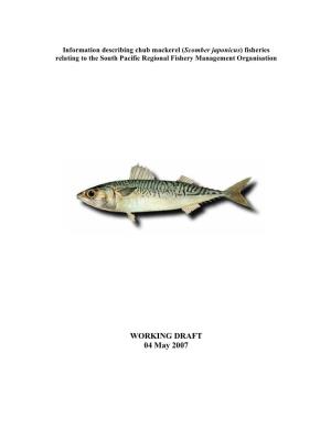 Chub Mackerel Species Profile 040507