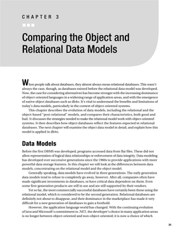 002.02 Comparing the Object and the Relational Data Model