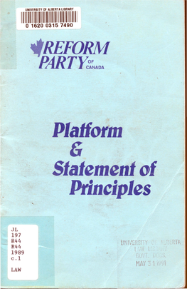 Reform PARTY of CANADA