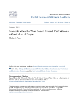 Viral Video As a Curriculum of People