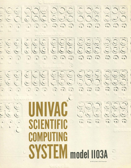 Univac Scientific Computing System Model 1103A, 1957