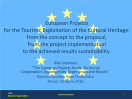 European Projects and Initiatives on Tourism in Rimini Province