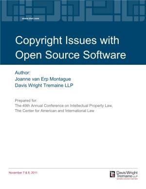 Copyright Issues with Open Source Software