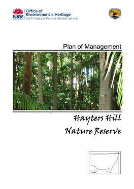 Hayters Hill Nature Reserve Plan of Management